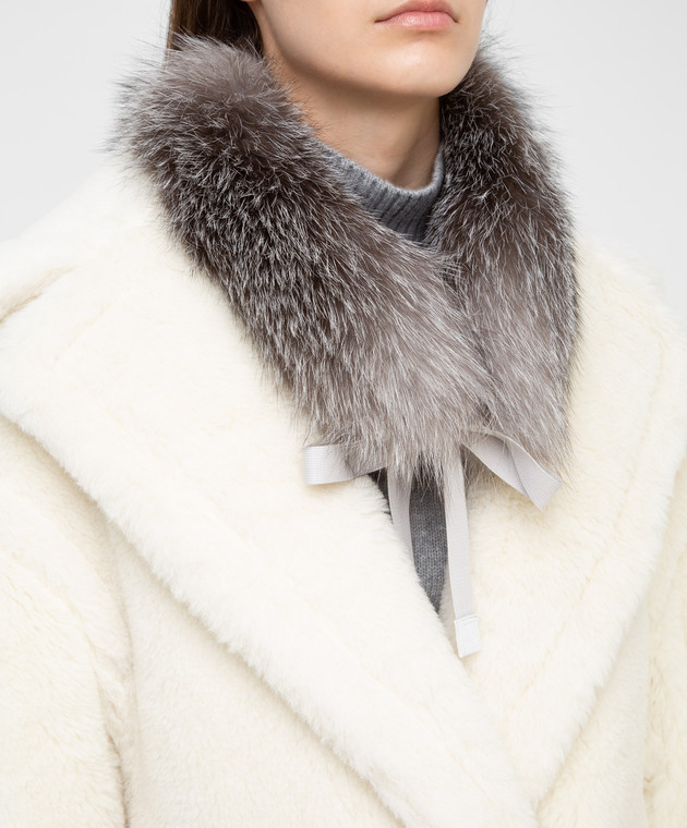 Max Mara Gray fox fur collar GELADA buy with Czech Republic delivery at Symbol