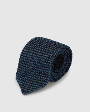 Stefano Ricci Children's blue patterned silk tie YCRMTSR916