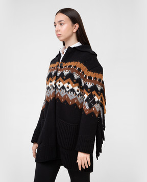 Ermanno Scervino Cardigan with a pattern and fringes D395D704KLC