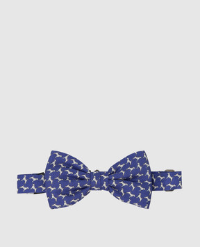 Stefano Ricci Children's blue silk butterfly in a pattern YHN01NG300