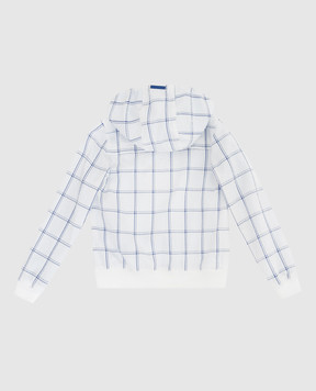 Stefano Ricci Children's white checkered jacket YAJ9200010CT002D