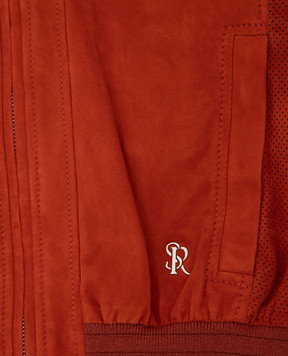 Stefano Ricci Children's terracotta suede jacket YDJ92001205107