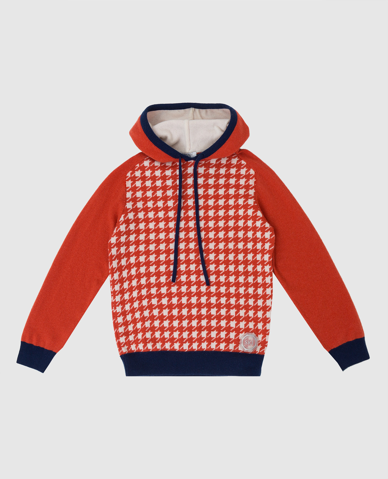Patterned cashmere kids' hoodie stefano ricci