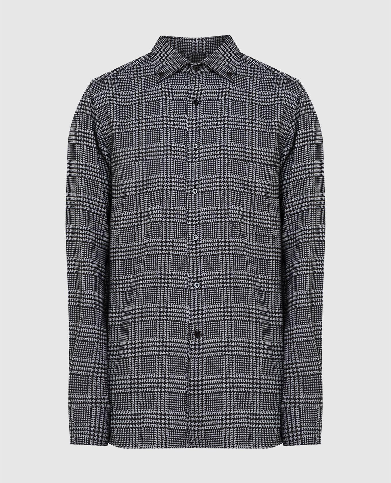 Charcoal patterned shirt stefano ricci