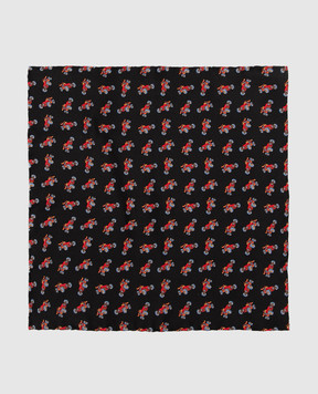Stefano Ricci Children's black silk set of patterned tie and shawl YDHNG700