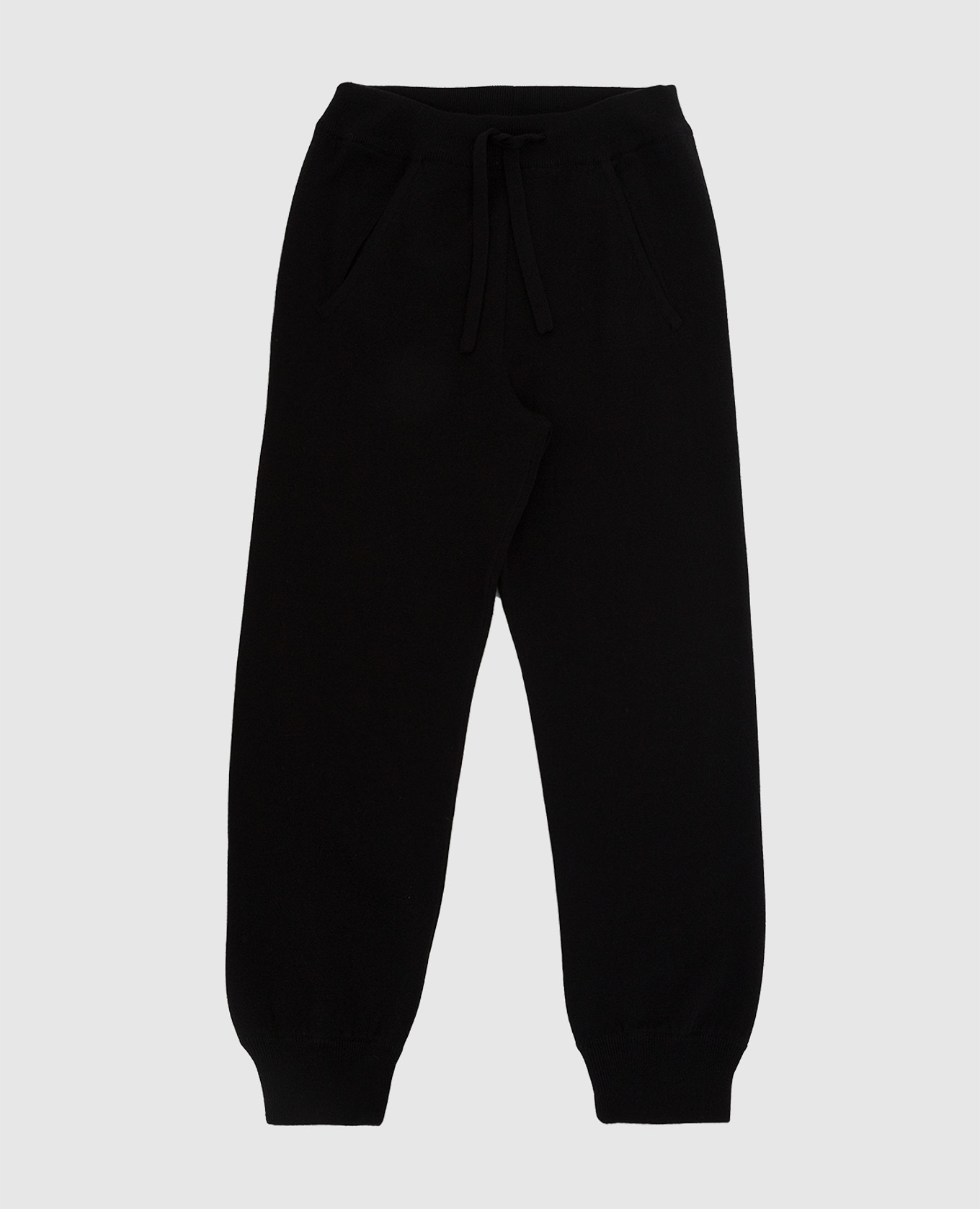 Children's black wool joggers stefano ricci