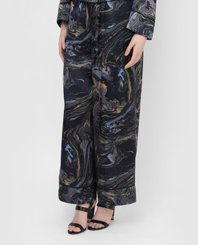 Fendi Printed silk trousers FR6275AJ09