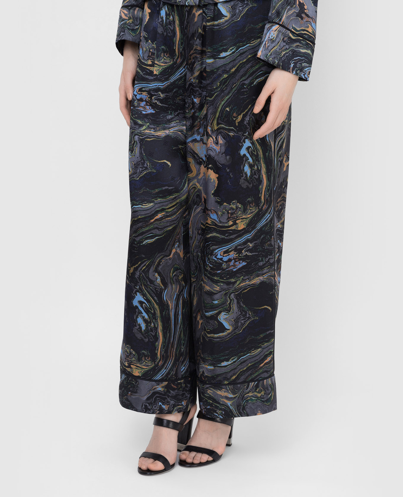 Printed silk trousers Fendi 3