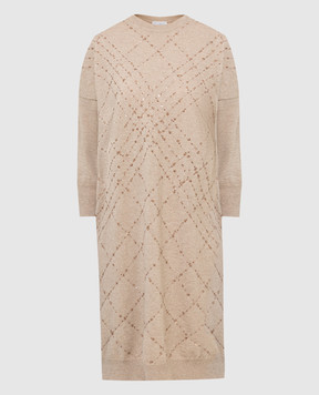 Brunello Cucinelli Cashmere dress with sequins M12173A90