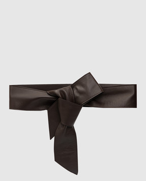 Babe Pay Pls Dark Brown Leather Belt D09907NTRTMO