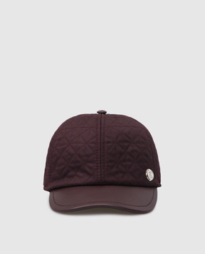 Stefano Ricci Children's cap in silk and leather YVF5190PST0003