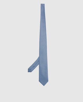 Stefano Ricci Light blue patterned silk tie CH43028