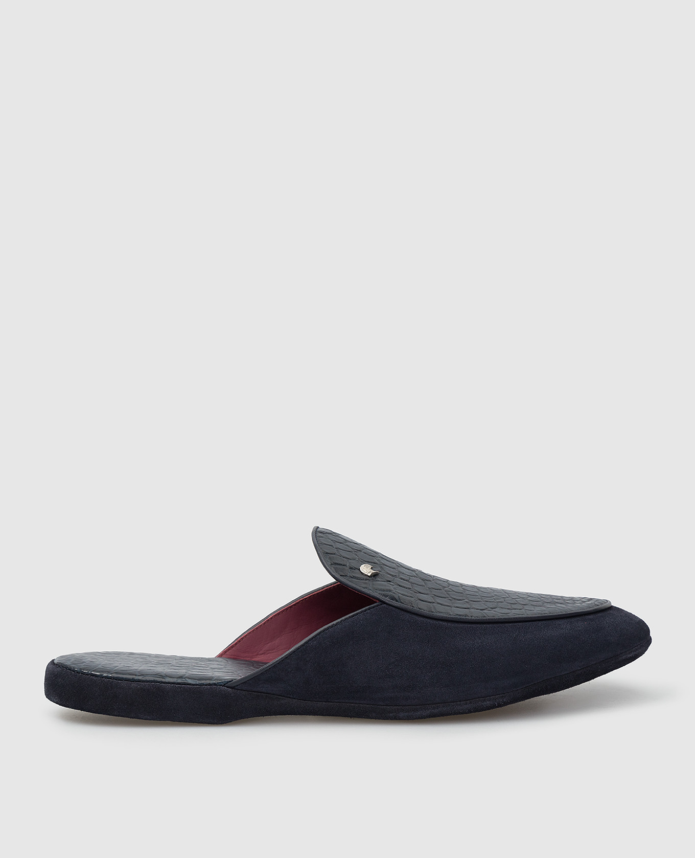 Emblem leather slippers stefano ricci