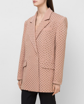 David Koma Beige jacket with crystals R21DK07TJA