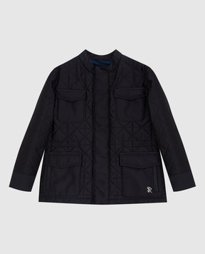 Stefano Ricci Children's jacket with leather inserts YAJ7400060PLK01A