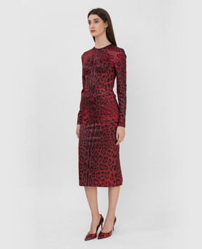 Dolce&Gabbana Animal print midi dress F6W3TTFSSGW