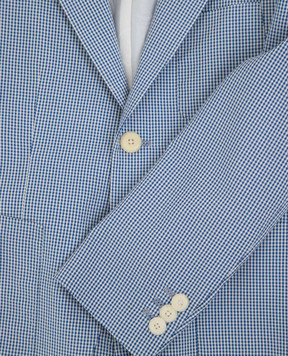 Stefano Ricci Checked silk suit for children Y1SM376900K903