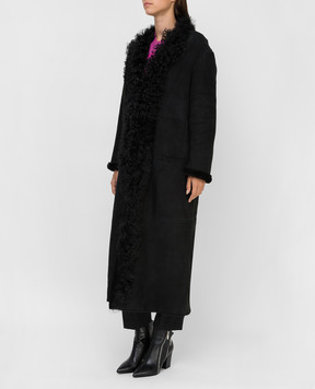 Simonetta Ravizza Black sheepskin coat CLELIA3MNTN