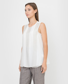 Brunello Cucinelli Silk blouse with chains MF940DR500
