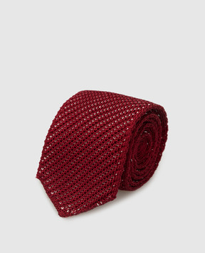 Stefano Ricci Children's burgundy patterned silk tie YCRM3600SETA