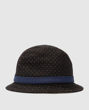 Stefano Ricci Patterned wool hat for children YVF4550PW806EX
