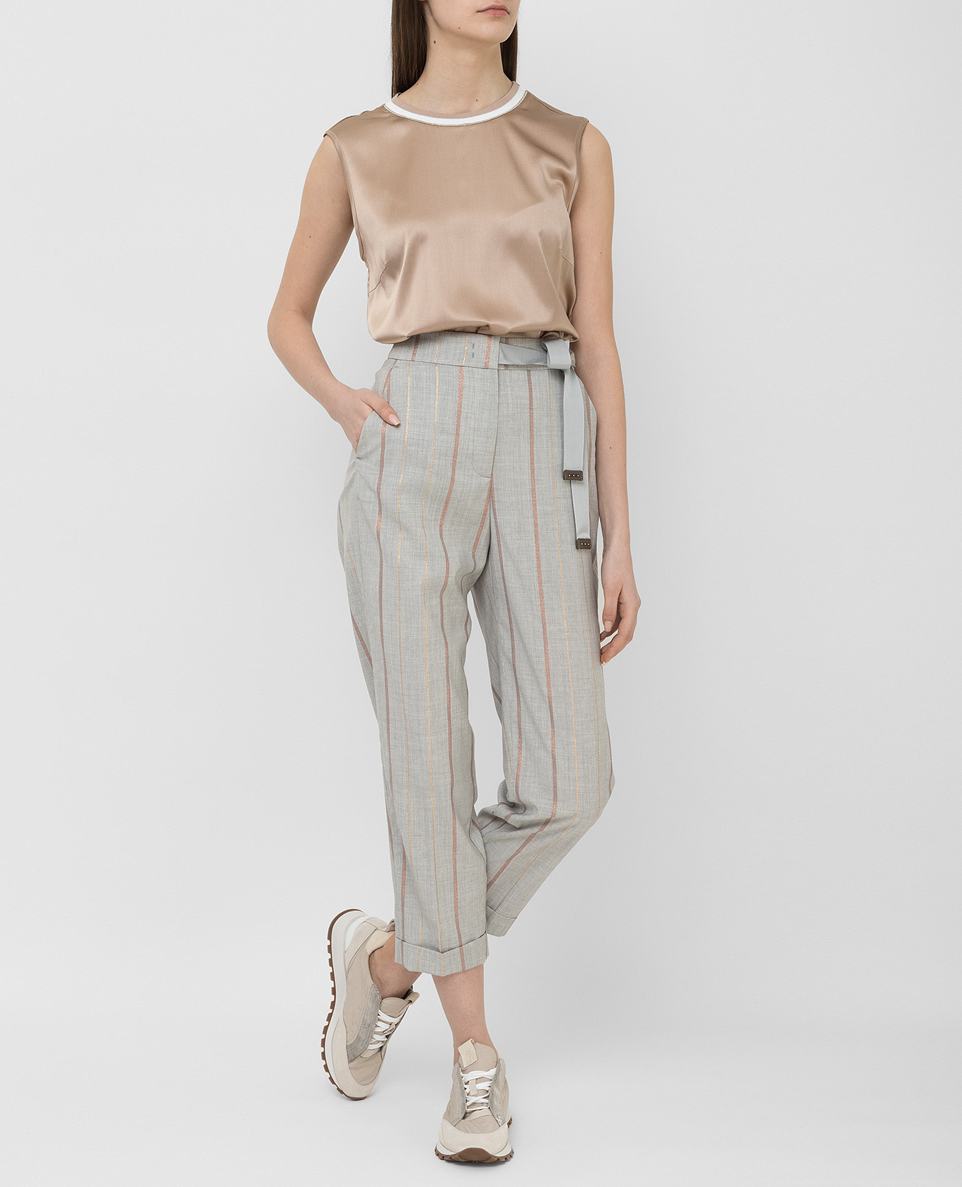 

Gray trousers Peserico, Grey