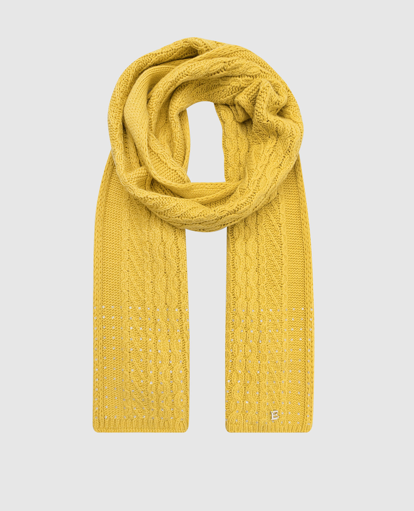 

Children's scarf with a pattern and crystals Ermanno Scervino, Желтый