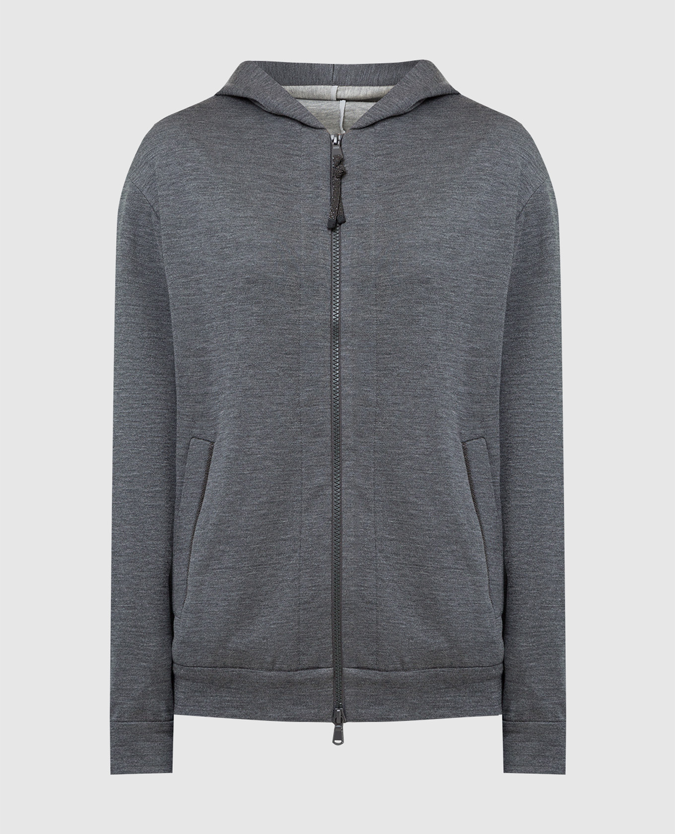 

Charcoal track jacket with chains Brunello Cucinelli, Grey