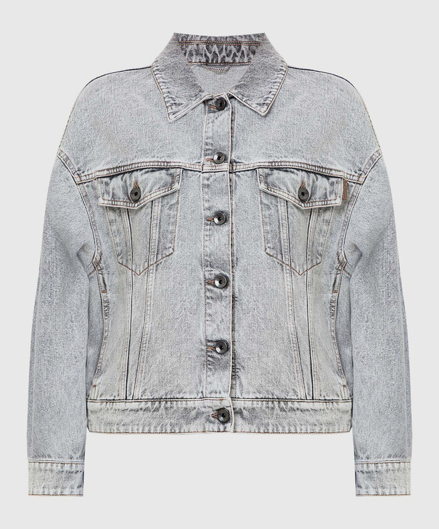 Light gray denim jacket best sale