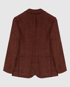 Stefano Ricci Children's brown wool and cashmere blazer Y1RSGD22T2HC3816