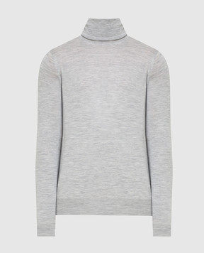 Brunello Cucinelli Light gray wool and cashmere golf M2400103