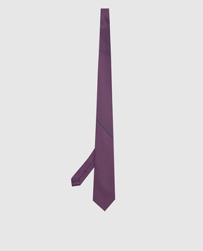 Stefano Ricci Purple silk tie in a geometric pattern CXDD41073