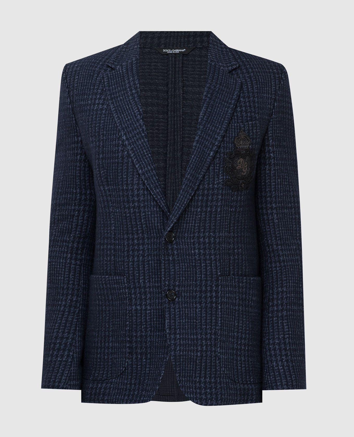 

Blazer in a pattern with an emblem Dolce&Gabbana, Blue