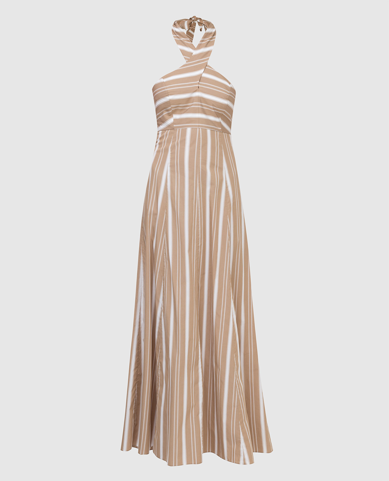 

Striped tie sundress Brunello Cucinelli, Beige