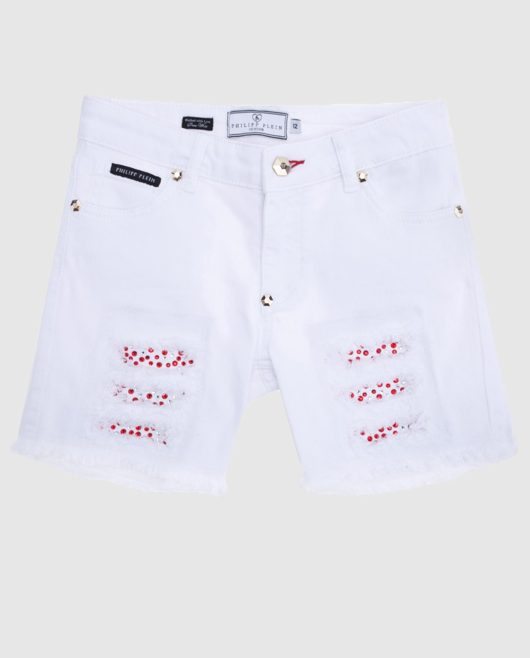 Children's white shorts philipp plein