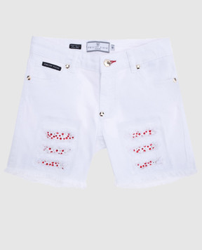 Philipp Plein Children's white shorts GDT00541216