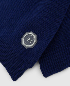 Stefano Ricci Children's wool scarf with logo KYS8300SCISY6480