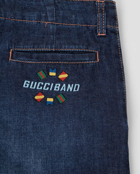 Gucci Children's dark blue jeans 598185XDAZI