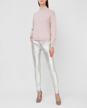Yves Salomon Silver trousers 9EYP206XXAPSX