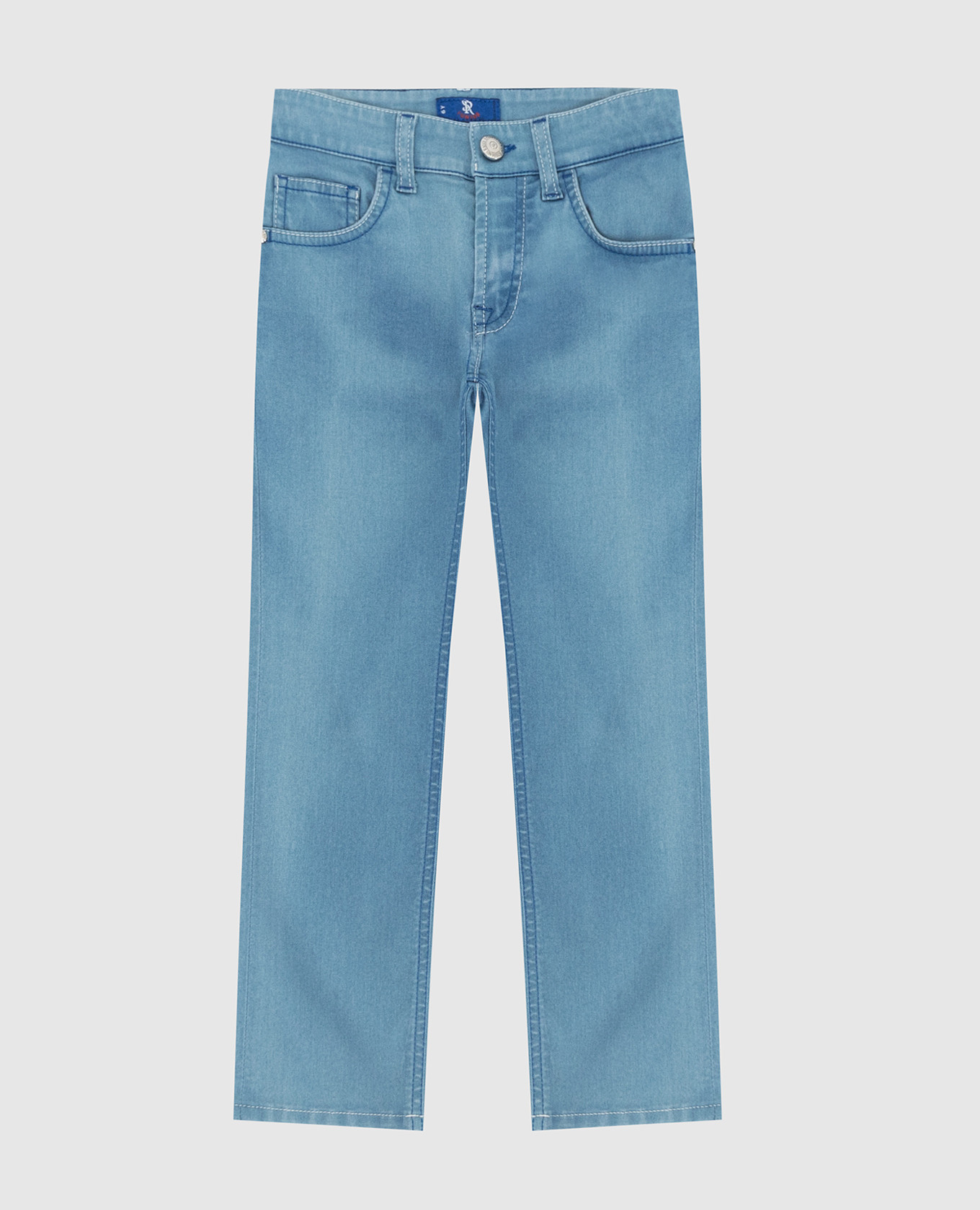 

Baby blue jeans with embroidery Stefano Ricci, Light blue