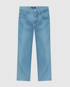 Stefano Ricci Jeans baby blue con ricami YFT0203040Z901