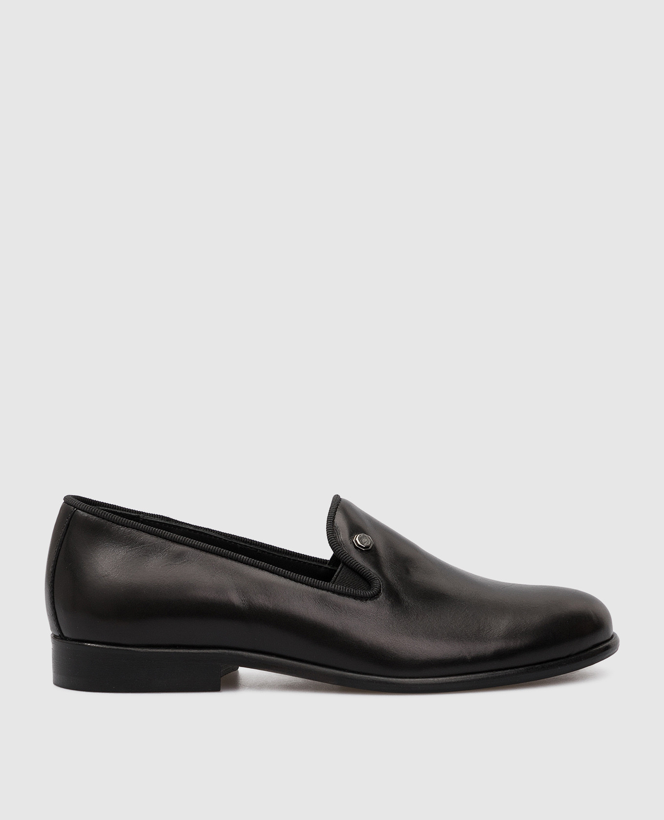 

Children's black leather slippers Stefano Ricci