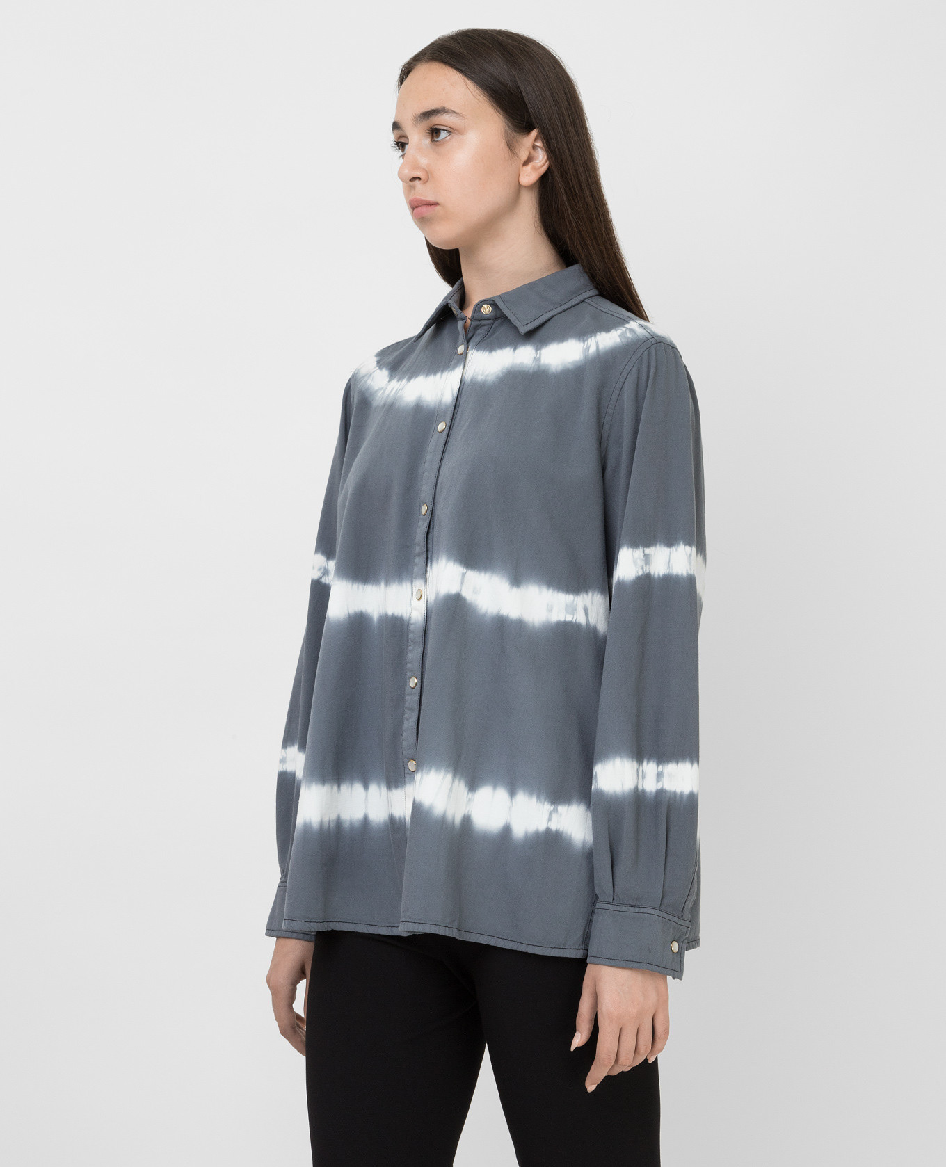 

Tie-dye shirt with slits Marina Sport by Marina Rinaldi, Grey