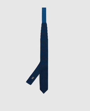 Stefano Ricci Children's dark blue patterned silk tie YCRMTSR916