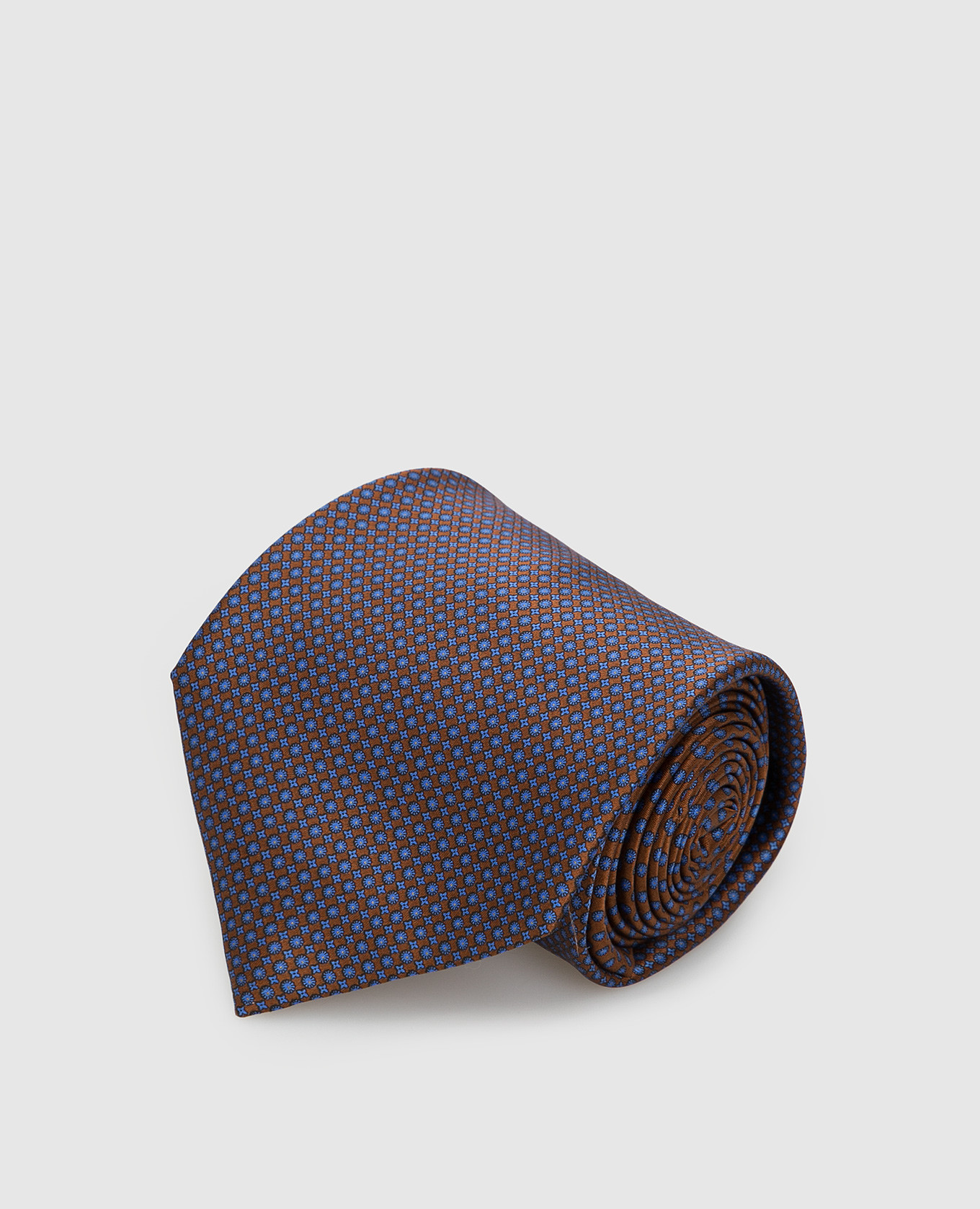 

Brown patterned silk tie Stefano Ricci