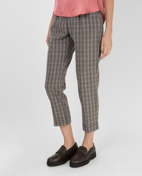 Peserico Checked wool trousers P04932A06510