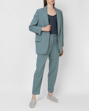 Brunello Cucinelli Turquoise wool jacket MA0332242P