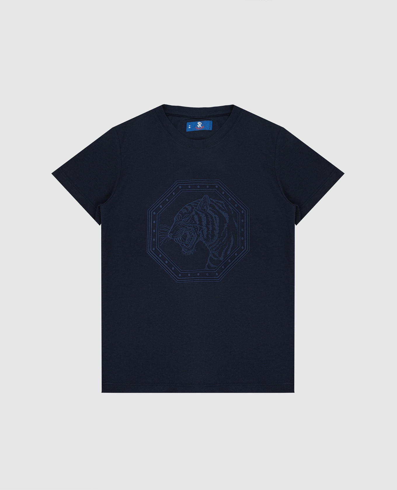 

Children's dark blue t-shirt with embroidery Stefano Ricci, Синий
