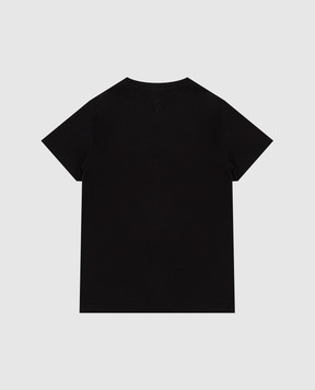 Stefano Ricci Children's black t-shirt with embroidery YNH8400170803