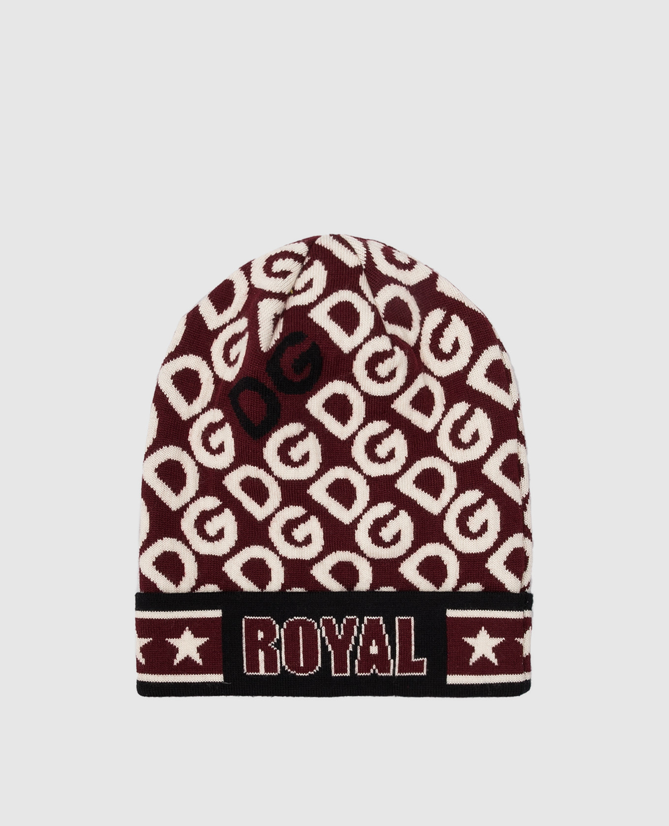 

Children's wool hat in DG pattern Dolce&Gabbana, Burgundy